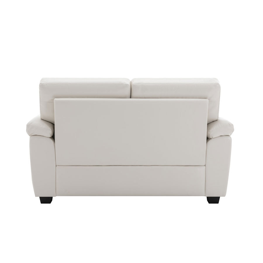 Sofa Collection 3 Pieces  Flared Arm PU Leather Mid-Century Modern Upholstered Sofa
