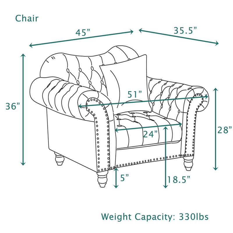 Luxury Classic America Chesterfield Chair and Loveseat Tufted Camel Back - Grey