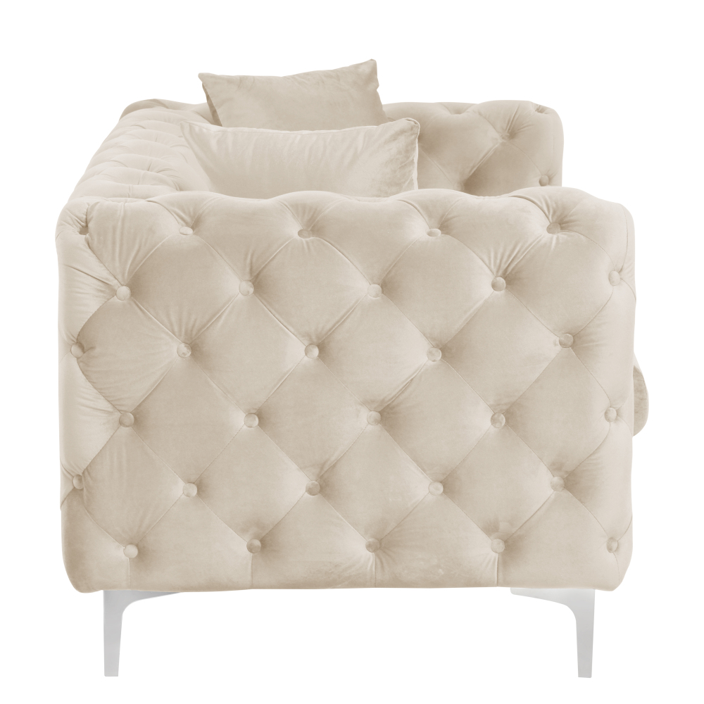 Couches for Living Room  Furniture Sets 2 Pieces Dutch Velvet - Beige