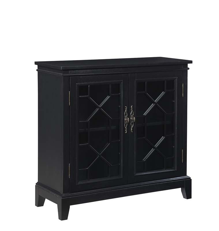 Sideboard & Buffets Cabinet with Iron Framed Glass Doors, Adjustable Shelves Accent Display Storage Distressed Console Cabinet for Entryway Living Room Bedroom Kitchen(Blue)