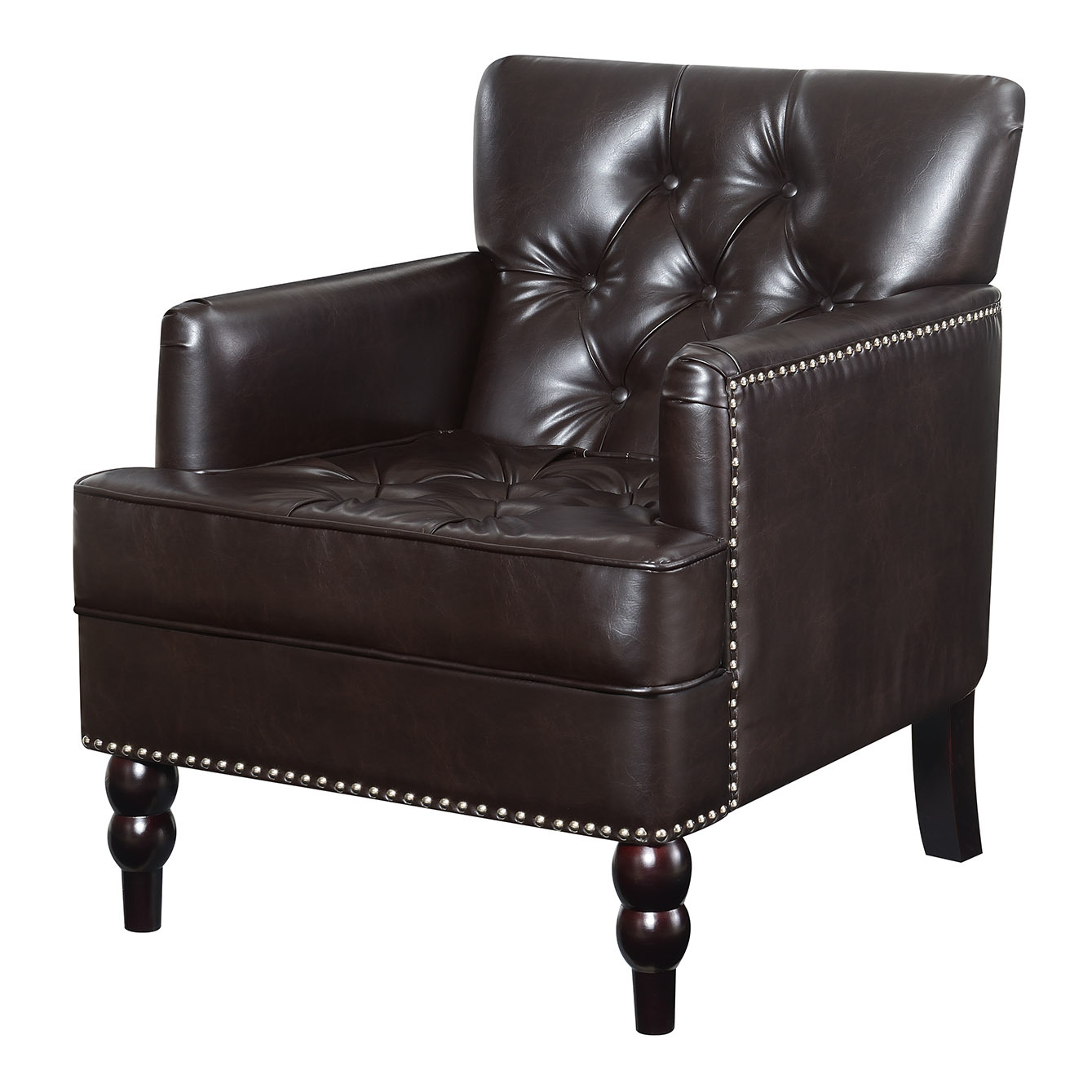 Leather Club Chair Brown