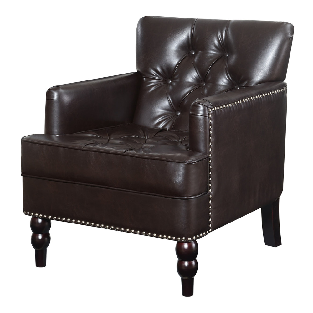 Leather Club Chair Brown