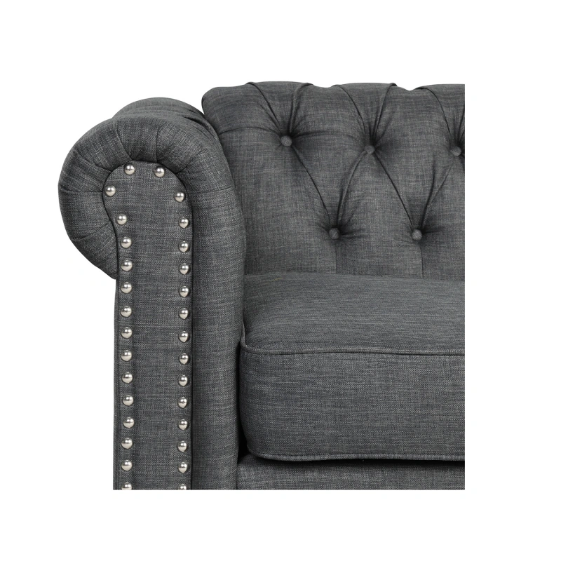 Chesterfield Furniture Sets Loveseat for Living Room - Grey