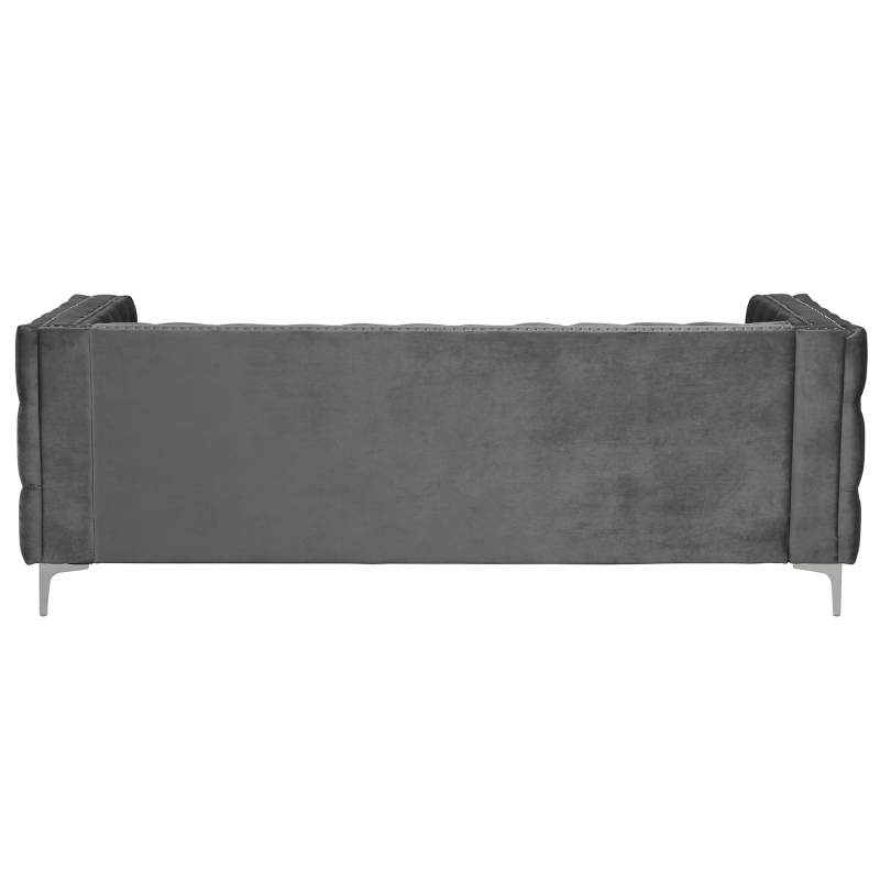 Couches for Living Room  2 Pieces Velvet  - Grey