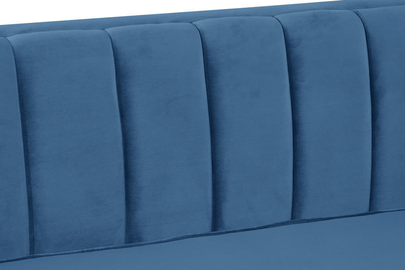 Modern Channel Tufted Velvet  Chair and Loveseat