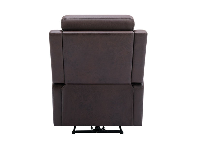 Brown Upgraded Coated Microfiber Power Reclining Chairs for Living Room Bedroom, USB Charge Port Included