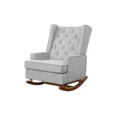 Rocking Accent Chair, Velvet Wingback Tufted Upholstered Chair for Nursery Livingroom