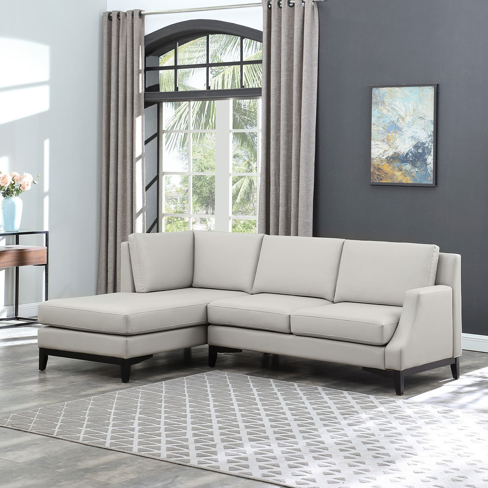 Silver Grey Sectional L Shape Sofa