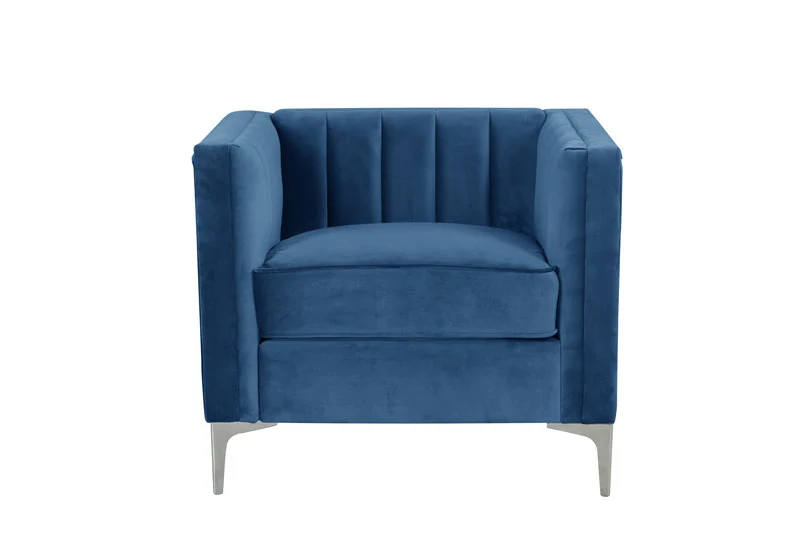 Morden Fort Velvet Accent Chair Loveseat Contemporary Sofa