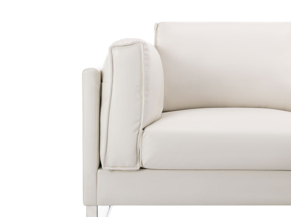 Leather Three Seat Sofa & Matching Footrest