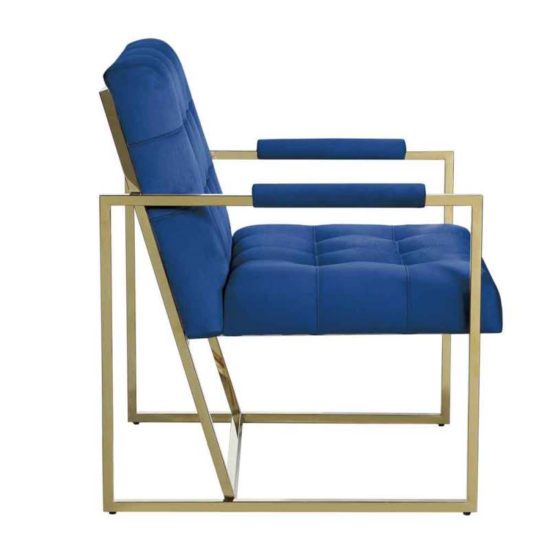 Luxury Chair for Living Room Accent Chair with Golden Metal Frame