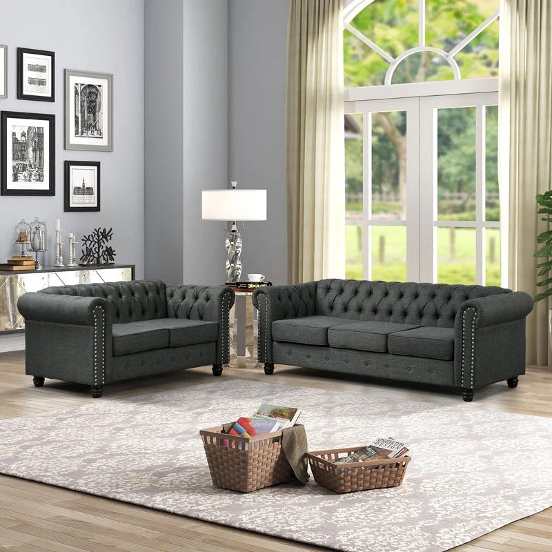 3 Pieces Chesterfield Furniture Sets