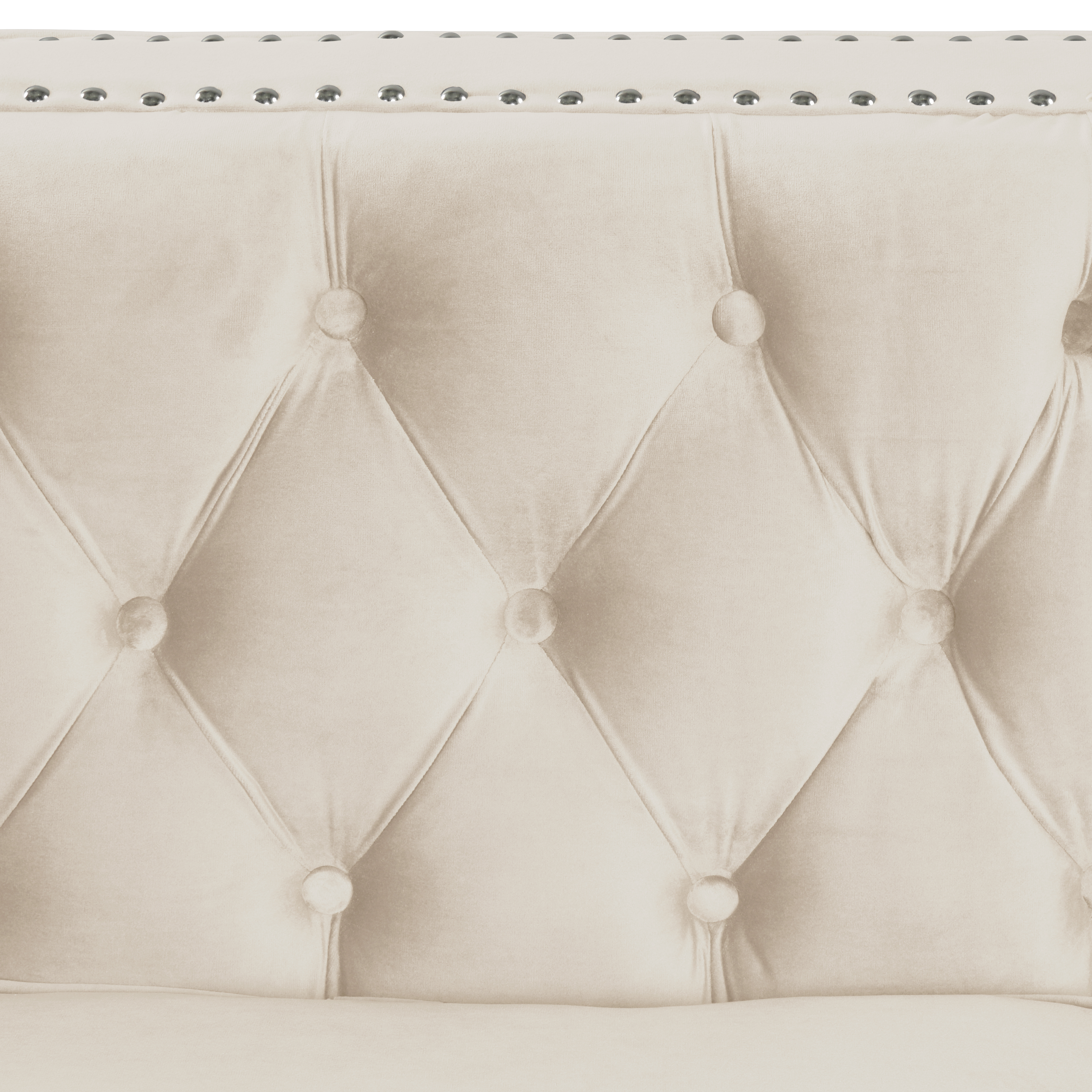 3 Pieces Living Room Furniture Sets Couches Velvet - Beige