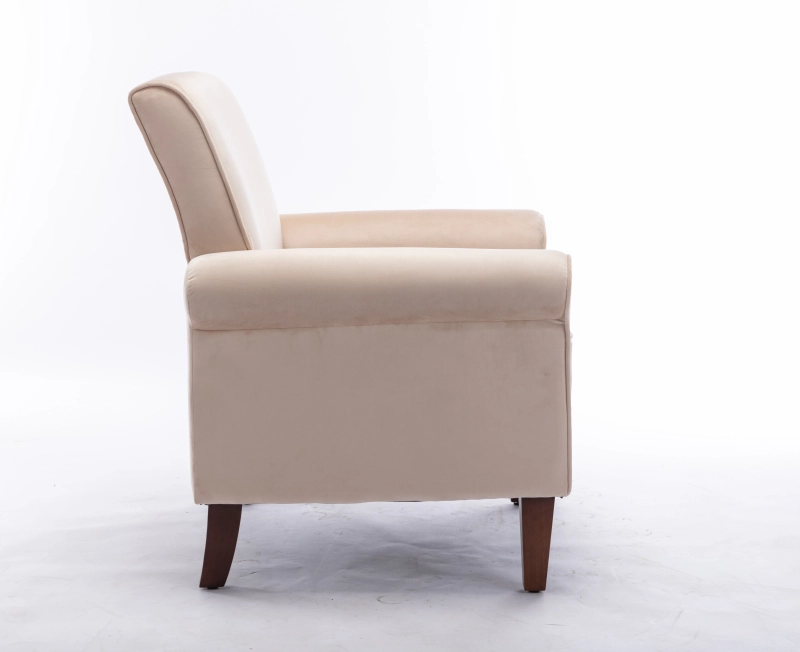 Accent Bedroom Chair Velvet Upholstered Armchair