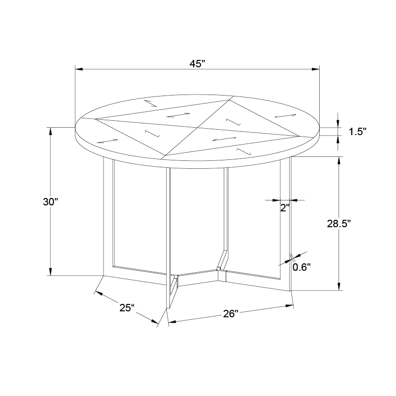 Round Dining Table Set for 4 Velvet Upholstered Chair