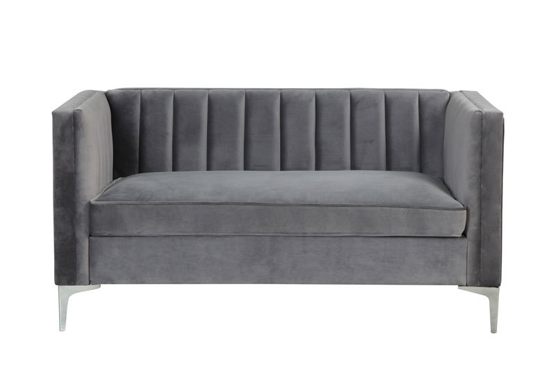 Morden Fort Velvet Accent Chair Loveseat Contemporary Sofa