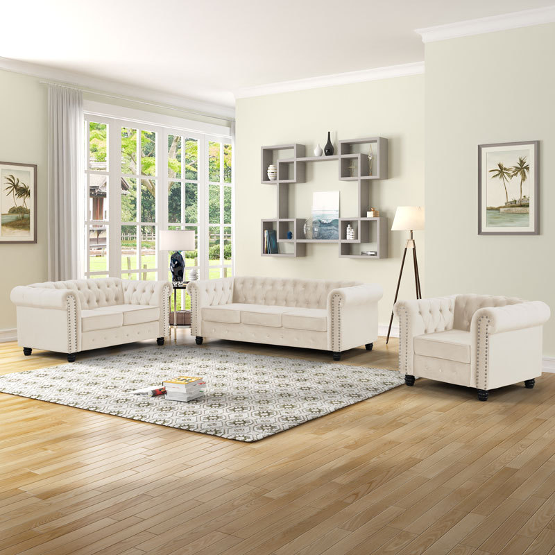 3 Pieces Chesterfield Furniture Sets