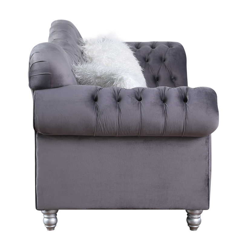 Luxury Classic America Chesterfield Tufted Camel Back - Grey