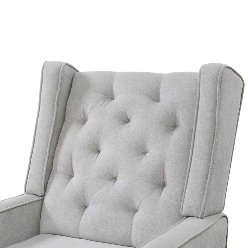 Rocking Accent Chair, Velvet Wingback Tufted Upholstered Chair for Nursery Livingroom