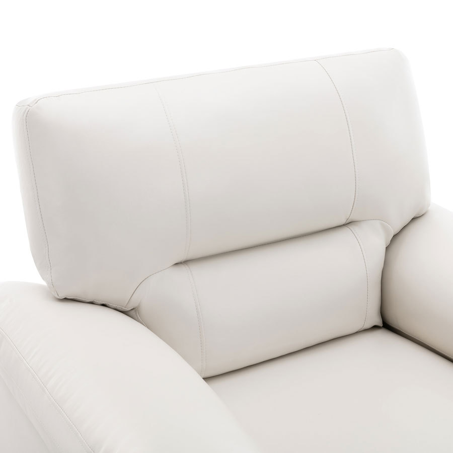 Garrin Series White PU Leather Sofa Chair with Pillows