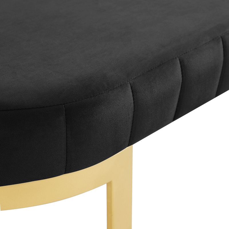 Upholstered Velvet Ottoman Bench Footrest for Entryway, Bedroom