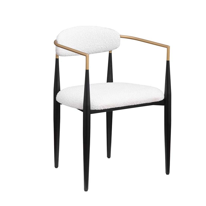 47in.W Round Dining Table Set with Cross Legs, Walnut Wood Top Modern Chair Minimalist Style Hollow Design with Metal Frame