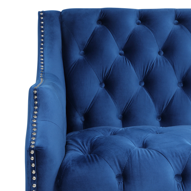 Living Room Couches Fabric Dutch Velvet, Chair, Loveseat, Sofa 3 PCS