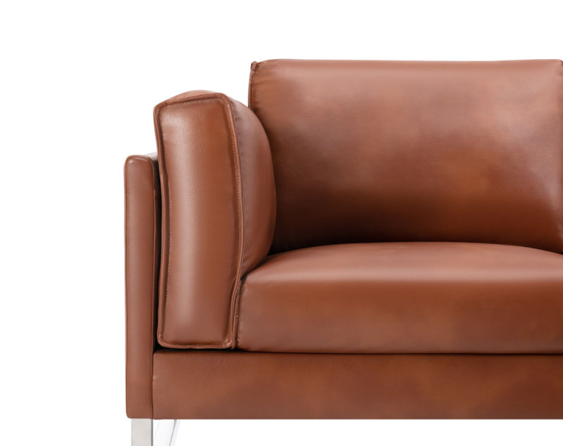 Leather Three Piece Sofa & Matching Footrest