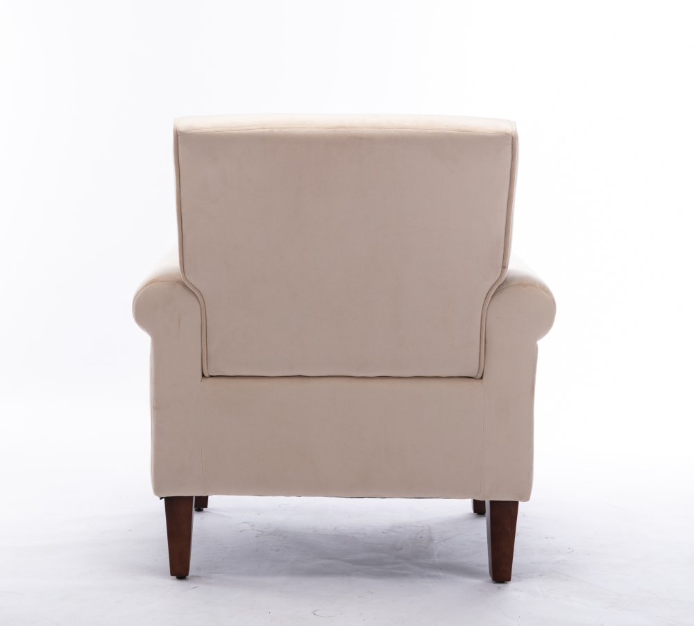 Accent Bedroom Chair Velvet Upholstered Armchair