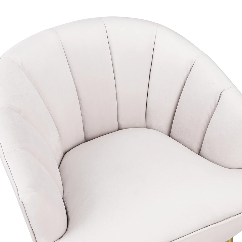 Accent Armchair Velvet Barrel Chair