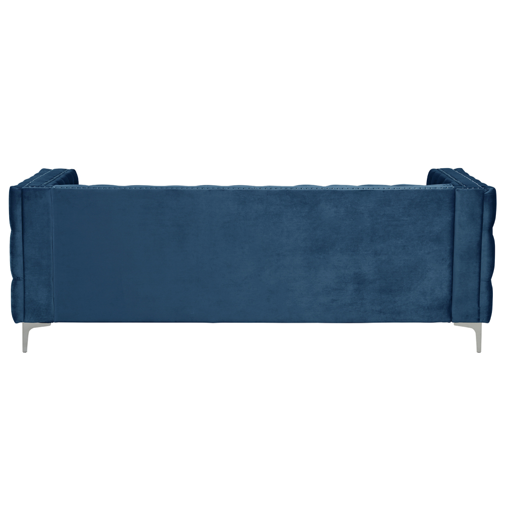 Couches for Living Room 2 Pieces Velvet - Blue