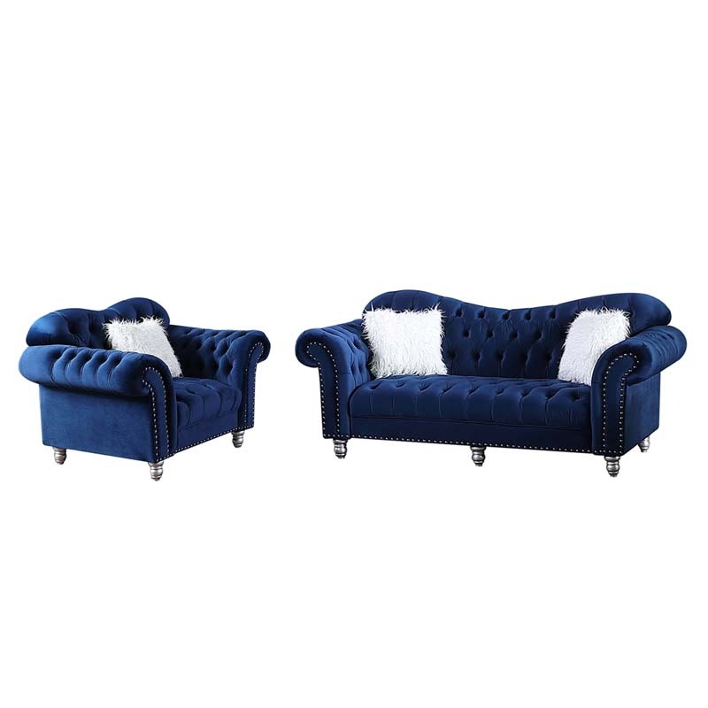 3 Pieces Luxury Classic America Chesterfield Tufted Camel Back