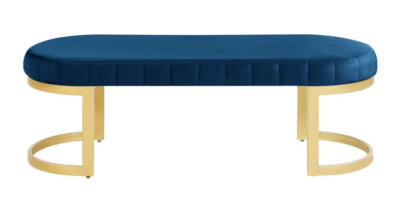 Upholstered Velvet Ottoman Bench Footrest for Entryway, Bedroom