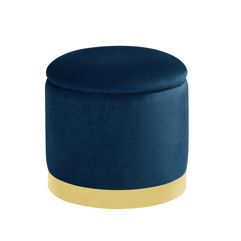 Velvet Ottoman with Storage Footrest for Entryway, Bedroom