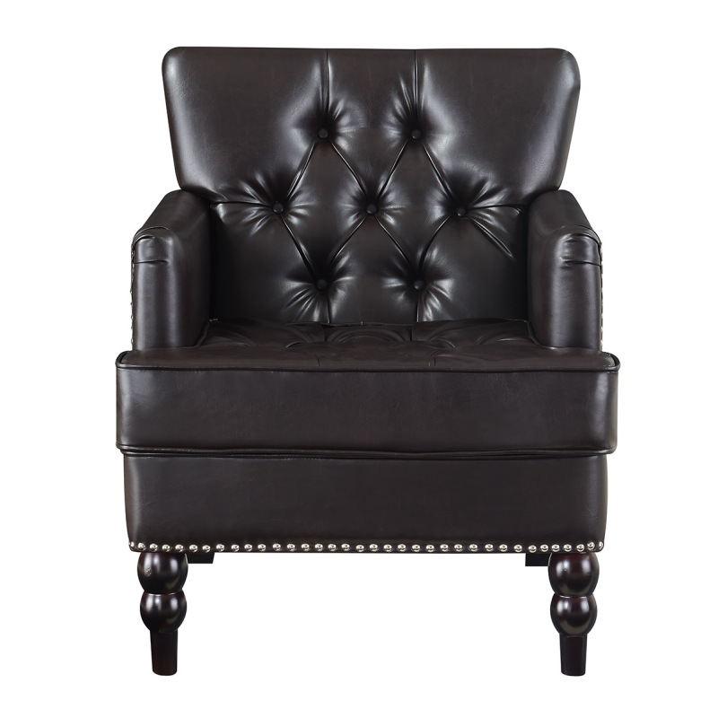 Leather Club Chair Brown