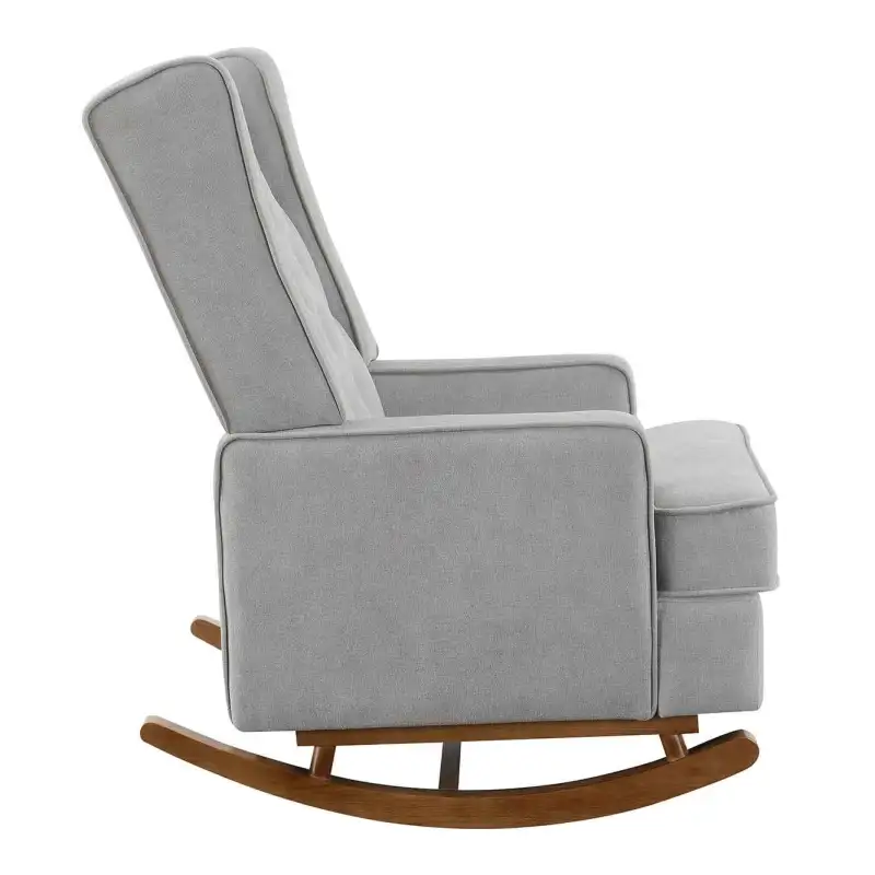 Rocking Accent Chair, Velvet Wingback Tufted Upholstered Chair for Nursery Livingroom