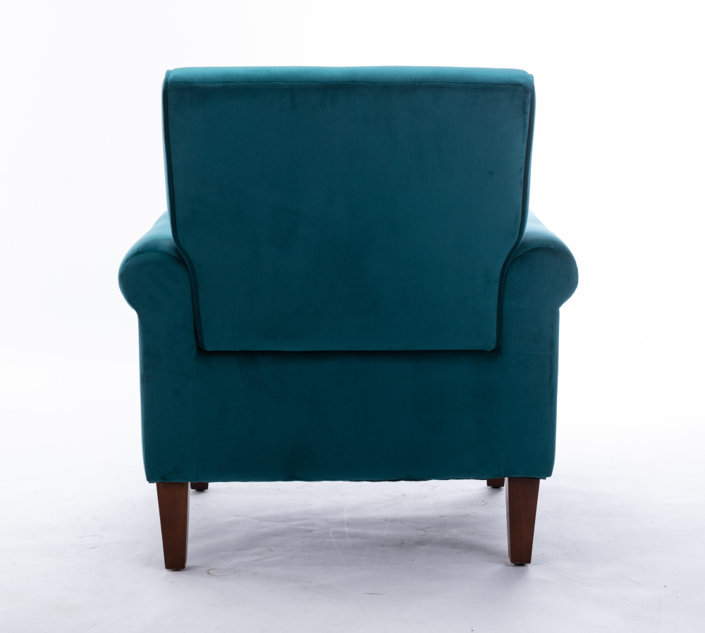 Accent Bedroom Chair Velvet Upholstered Armchair