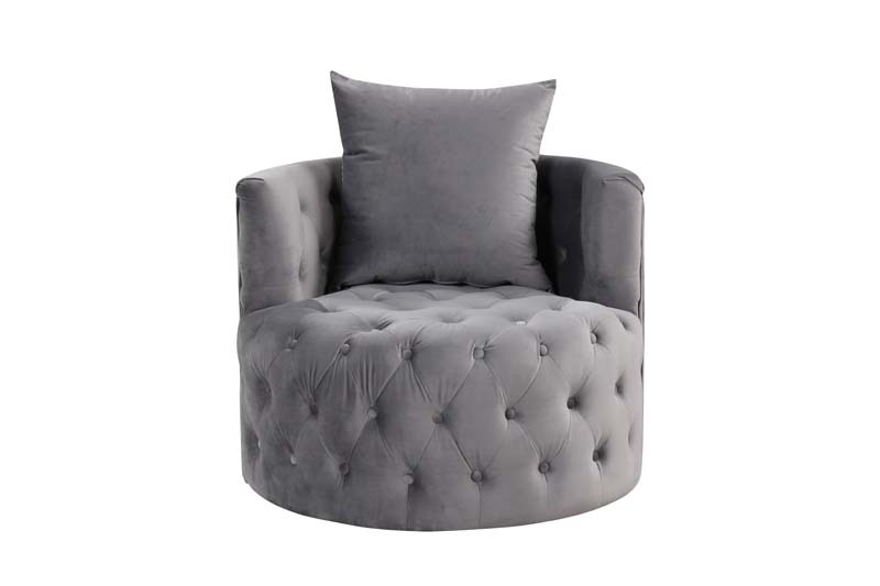 Luxurious and Unique Velvet Chair with Tufted Cushion