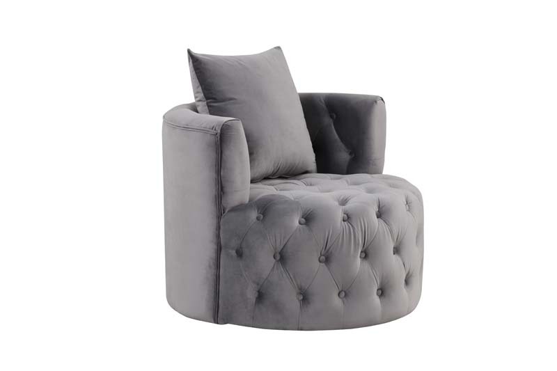 Luxurious and Unique Velvet Chair with Tufted Cushion