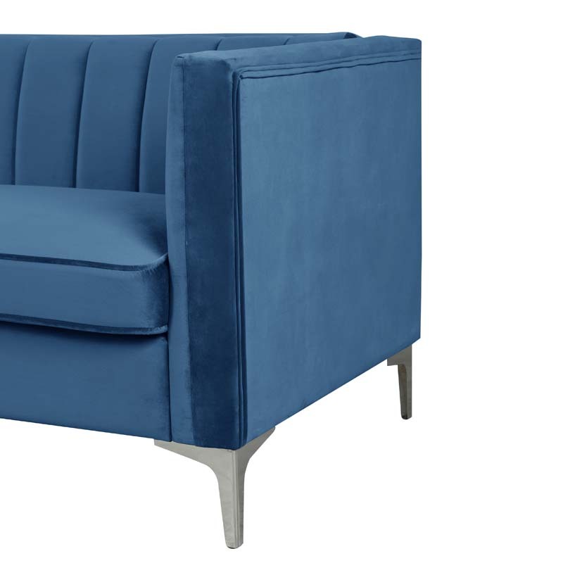 Modern Channel Tufted Velvet Chair for Living Room
