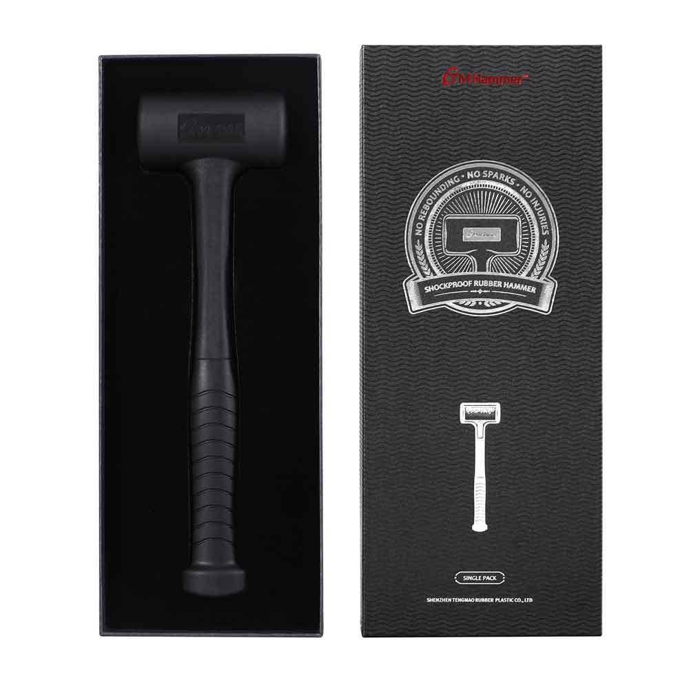 Rubber Dead Blow Hammer, Professional Mallet Tool Black