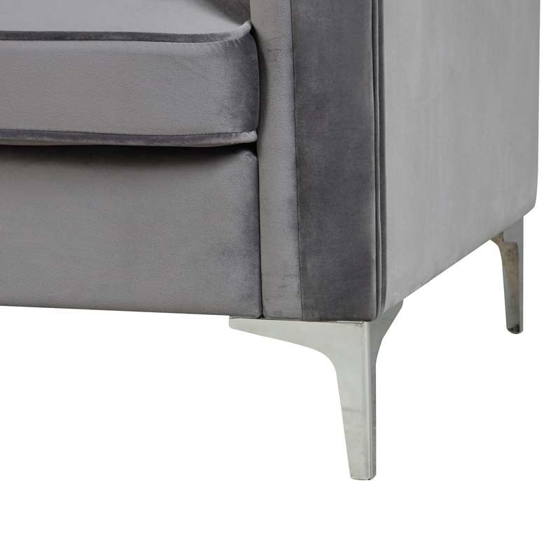 Modern Channel Tufted Velvet Chair for Living Room