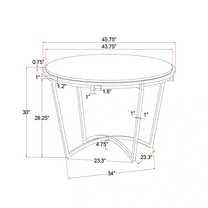 Round Dining Table Set with 4 Velvet Upholstered Morden Chair