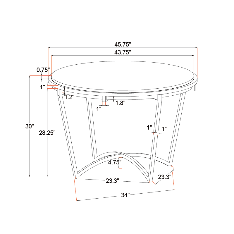 Round Dining Table Set with 4 Velvet Upholstered Morden Chair