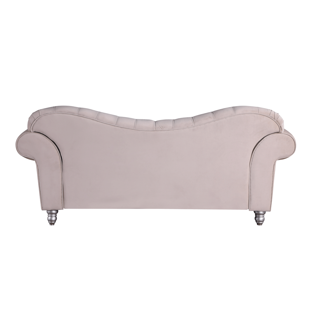 Luxury Classic America Chesterfield Sofa Tufted Camel Back in Beige