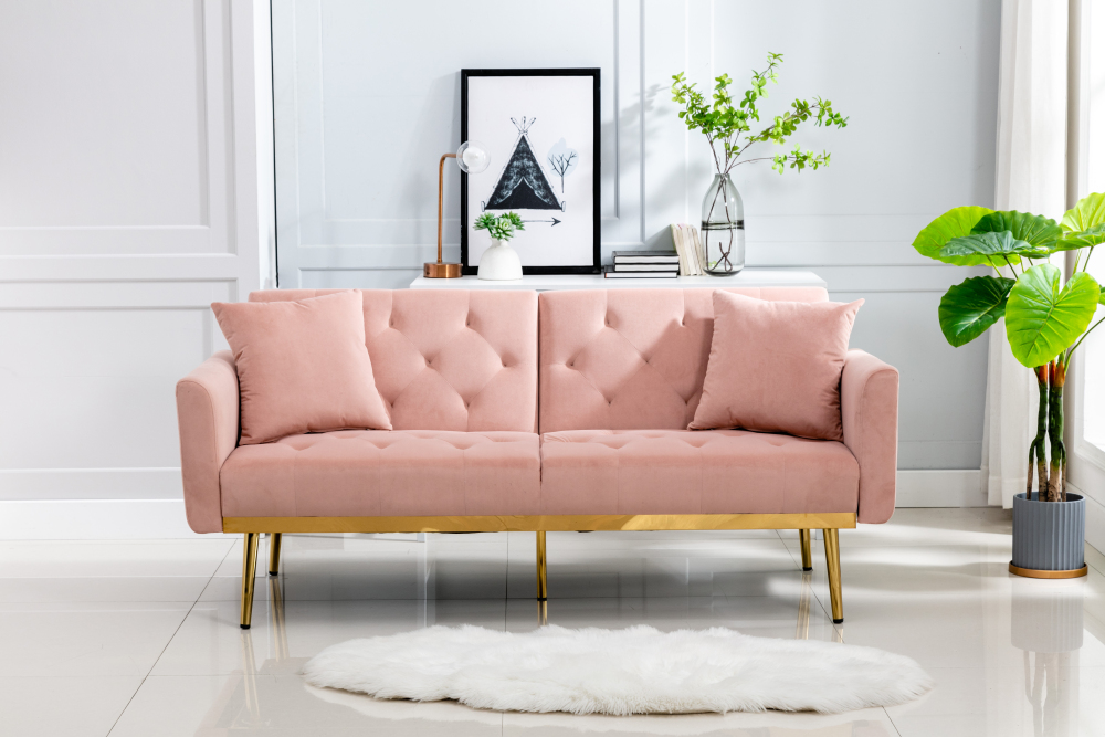 Velvet Futon Sofa Bed