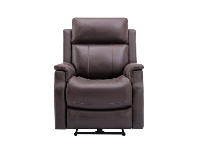 Brown Upgraded Coated Microfiber Power Reclining Chairs for Living Room Bedroom, USB Charge Port Included