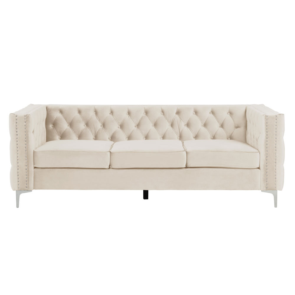 Couches for Living Room 3 Pieces Velvet