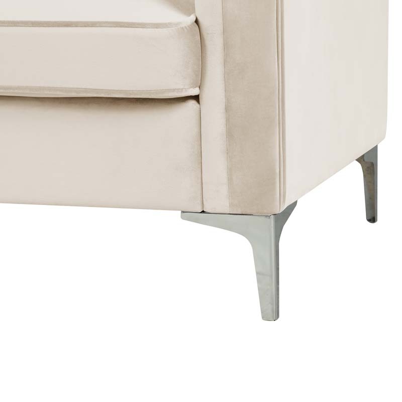 Modern Channel Tufted Velvet Chair for Living Room