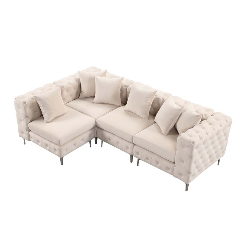 Modular Sectional Sofa L Shape Sofa with Reversible Chaise